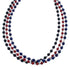 American Indian 3-Strand Multicolor Silver Bead Necklace AX123507